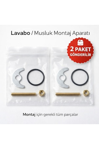 Lavabo Musluk Montaj Aparatı Seti 2 Adet Ay Takımı Musluk Batarya Sabitleme Musluk Montaj Kiti Diğer