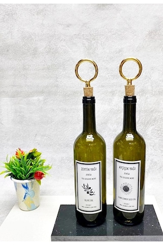 Altın Halka Mantar Tıpalı 750ml Yeşil Şişe Etiketli Yağlık Yağdan