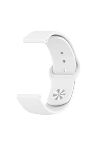 Samsung Galaxy Uyumlu Watch 3 41mm Krd-11 20mm Silikon Kordon - Beyaz