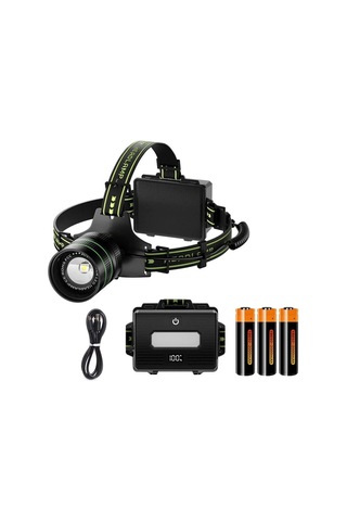 Bedotech Bd-9 60w Tg + Smd Led Alüminyum Alaşımlı Zoomlu Type-c Şarjlı Sensörlü Kafa Feneri Çok Renkli