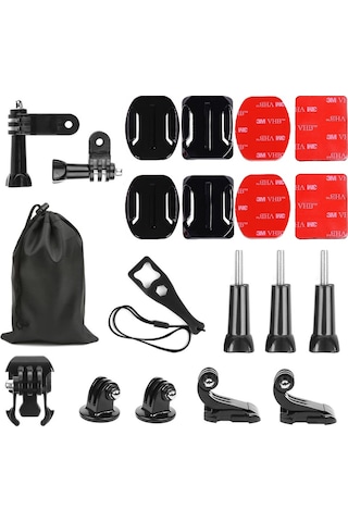 Gopro Kameralar İçin Düz ve Eğimli Kask Bağlantı Seti