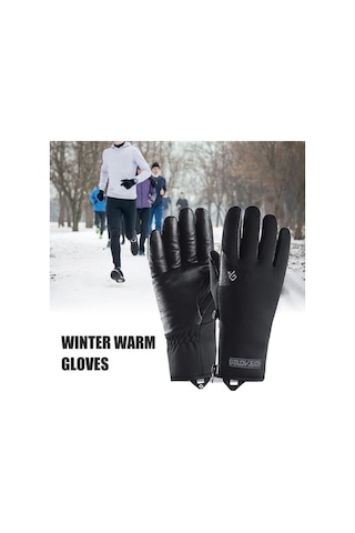 Pazly Kışlık Sıcak Eldiven Erkek Kadın Yağmur Ve Rüzgar Geçirmez Termal Spor Eldiven Sıcak Astarlı