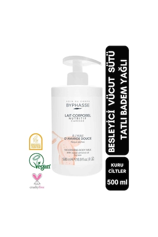Tatlı Badem Yağlı Besleyici Vücut Sütü Pratik Pompalı Ambalaj 500ml