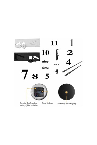 Reedark 3d Dıy Akustik Sessiz Duvar Saati, Modern Tasarım, Ev Ofis Dekoru, Kolay Kurulum, Alüminyum İşaretçiler, 70-120cm Çapı Çok Renki