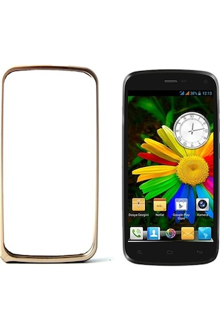 General Mobile Discovery E3 Bumper Çerçeve Kılıf Gold