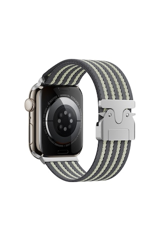 Watch 10 46mm Sbt Krd-133 Naylon Kumaş Hasır Örgülü Kordon - Gri