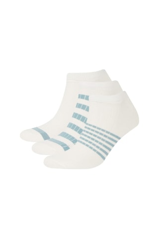 Defacto Erkek 3lü Pamuklu Patik Çorap D9947axnswt1 Beyaz
