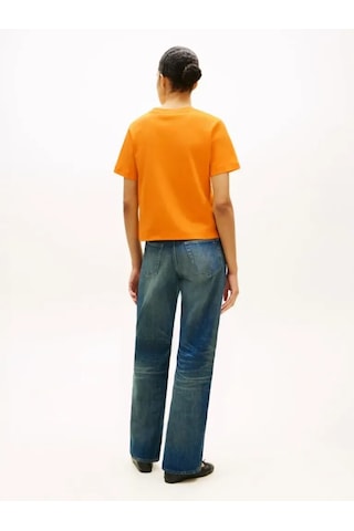 Tommy Hilfiger Boxy Interlock Ss C-nk Tee Kadın Turuncu T-shirt - Ww0ww49646
