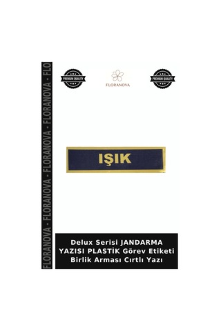 Floranova Delux Serisi Jandarma Yazısı Plastik Görev Etiketi Birlik Arması Cırtlı Yazı Çok Renkli