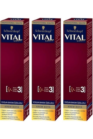 Schwarzkopf Vital Colors Krem Saç Boyası P - 11 Koyu Gümüş X 3 Adet