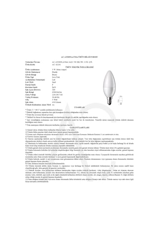 5w Mum Led Ampul Beyaz Işık