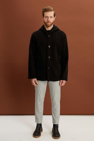 Alexandergardi Alexandergardı Kapüşonlu İçi Şardonlu Oversize Ceket E22-60700 Siyah