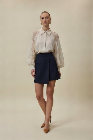 Sateen Talia Şort Etek - Lacivert-137066 Lacivert