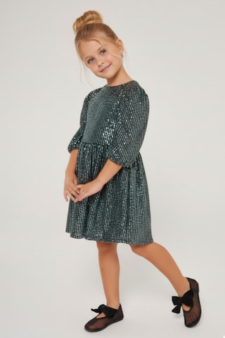 My Kids Wear Kız Çocuk Bayramlık Işıltılı Elbise 12533 Yeşil
