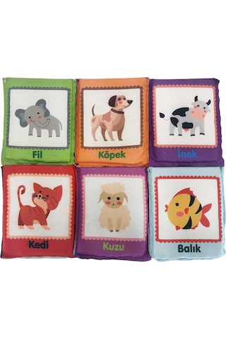 Birlik Oyuncak Babycim Eğitici Hayvanlar Soft Kartları (6 Parçalı