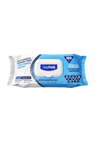 Deep Fresh Yüzey Temizlik Havlusu 100 Lü Beyaz Sabun Kokulu 4 Lü