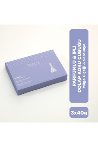 Thalia Home Müge Çiçeği & Sardunya Kokulu İpli Dolap Kokusu Çubuğu 3 x 40 G
