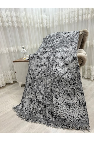 Özlü Home Pamuklu Koltuk Çekyat Örtüsü 170 x 220 CM Siyah