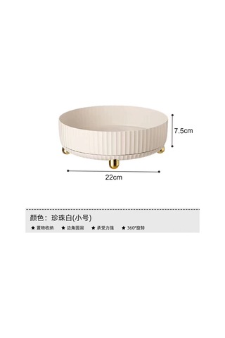 Geeksen Çok Yönlü Döner Düzenleme Tepsisi: Kozmetik, Takı & Ev Ofisi Organizatörü Beyaz