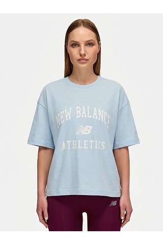 New Balance Nb Lifestyle Women Tshirt Kadın Yeşil T-shirt - Wnt1402