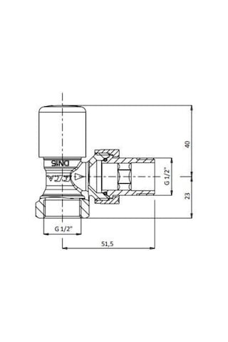 Eca 1/2 '' inç Krom Volanlı Köşe Radyatör Valfi Vanası 602120280