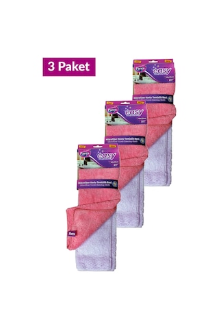 Easy Mikrofiber Temizlik Bezi 2' Li Paket Üçlü Set Gri