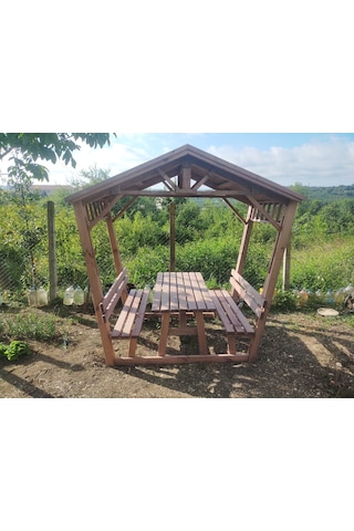 Ahşap Kamelya Çardak 170x150 P10 Maun