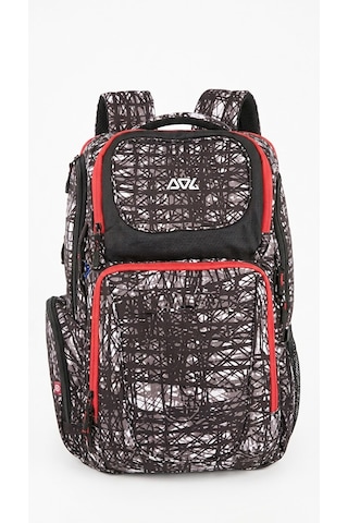 Sol - Crosshatch Unisex Sırt Çantası Kırmızı/sıyah