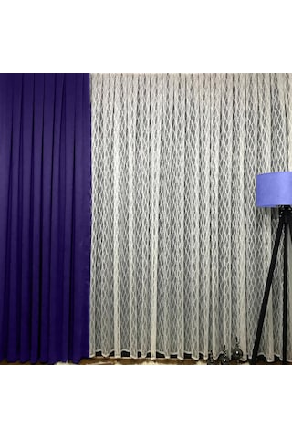 Evdepo Home Kullanıma Hazır Örme Tül Perde (541785485)
