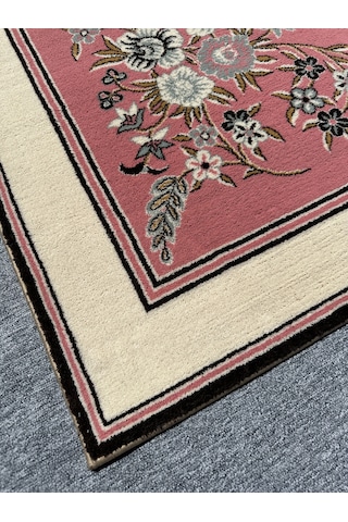 Saray Halı Klasik 737 P 100x300 Pembe Krem 3 Metre Yolluk Pembe