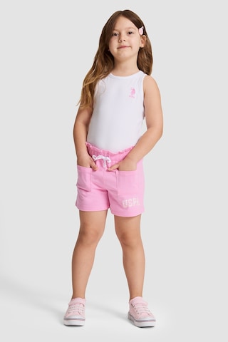 U.s. Polo Assn. Kız Çocuk Pembe Şort Örme 50325692-vr041