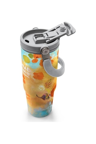 Coral High Çicek Desenli Pipetli Ve Direkt İçim Çelik Termos 900 Ml 38739 Çok Renkli
