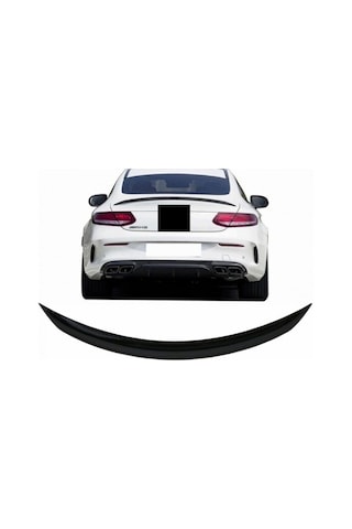 Mercedes C205 Coupe Uyumlu Yedek Parça Amg Spoiler Boyasız Plasti