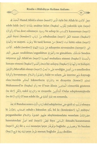 Risalei Halidiyye Risalei Kudsiyye Eyyühel Veled Üçlü Kitap ...