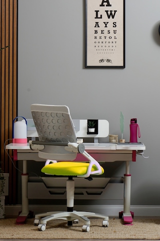 Creo Mobili Yükseklik Ve Sırt Ayarlı Sirius Çalışma Sandalyesi Ofis Ve Bilgisayar Koltuğu Beyaz/sarı Gri