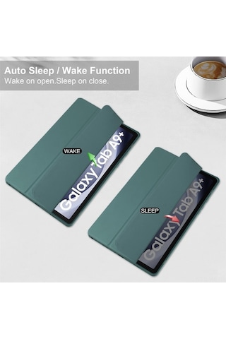 Didadodo Samsung Galaxy Tab A9/a9 Plus İçin 3d Şeffaf Kılıf - Kalem Yuvası Ve Otomatik Açma/kapama