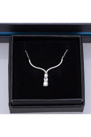 Tria Zirkon Taşlı 925 Ayar Gümüş Kadın Kolye
