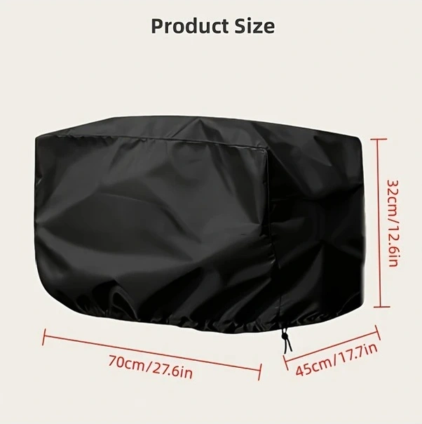 Trendooze Şanslı022 Weber Bebek Q Serisi 70x45x32cm Siyah Ağır Hizmet Bbq Gril Kılıfı