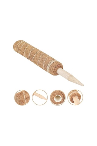 Qingmipy 4 Adet 45cm Hindistan Cevizi Lifli Bitki Tırmanma Desteği - Saksı Bitkileri İçin Pratik Destek Çubuğu