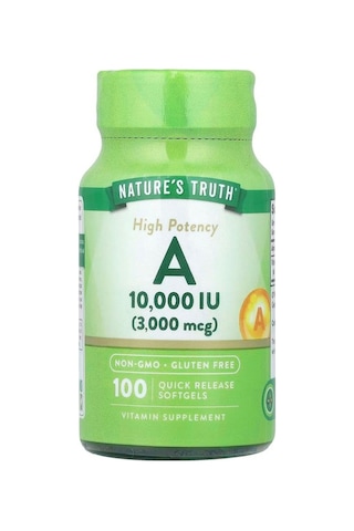 A Vitamini, Yüksek Potansiyel, 10.000 Iu 3.000 Mcg , 100 Yumuşak Kapsül