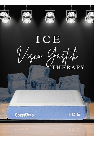 Ice Visco Yastık Boyun Fıtığı Boyun Düzleşmesi Destekli Lüks Yastık Taşıma Çantalı