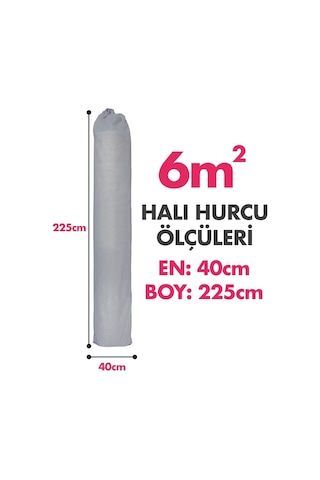 Halı Hurcu, Halı Saklama Kılıfı, Halı Organizeri Gri, 6m² Halı Hurcu Çok Renkli