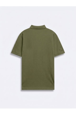 LTB Fermuarlı Pike Polo Yaka Yeşil T-shırt