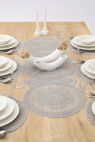 Bilgiçler Amerikan Servis Supla Ve Runner Seti 6 Kişilik 7698244377237