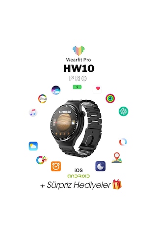 Wearfitpro Hw10 Pro 1.52 İnç 38 Mm Yuvarlak Amoled Ekran Yapay Zeka Destekli Akıllı Saat