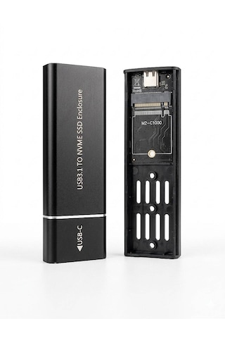 Nbtech Nb-m2001 M.2 Nvme Ssd Kutusu Usb 3.1 10gbps Type-c Yüksek Hızlı Harici Disk Kutusu
