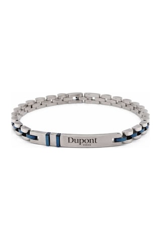 Dupont Mılano Dm-sb-003-sbl06 Gümüş Lacivert Renk Erkek Çelik Bileklik Gümüş-lacivert