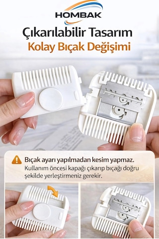 2 Si 1 Arada Saç Kırık Alma Tarağı Ayarlanabilir Jiletli Saç Düzeltici Tarak Profesyonel Saç Bakım