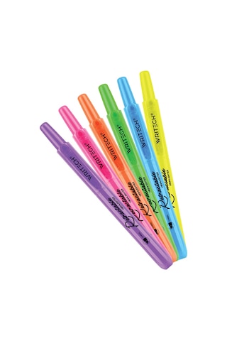 Wrıtech W-805s Basmalı Fosforlu Kalem Neon Mavi - 12'li Kutu