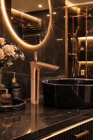 Fontana Fk-5123 Mat Rose Yüksek Lavabo Bataryası Modern Şık Tasarım Rose Lavabo Bataryası